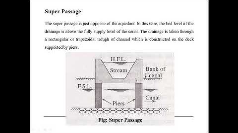 Design of Hydraulic Structures Lecture 21 Cross Drainage works Types