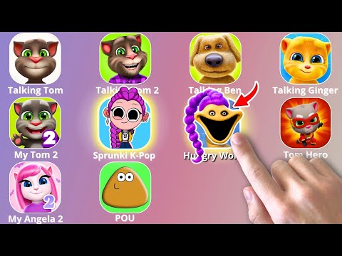 Talking Tom KPop Demon Hunters Talking Ben SLAP TOWER Roblox Angela Sprunki Incredibox HUNGRY WORM