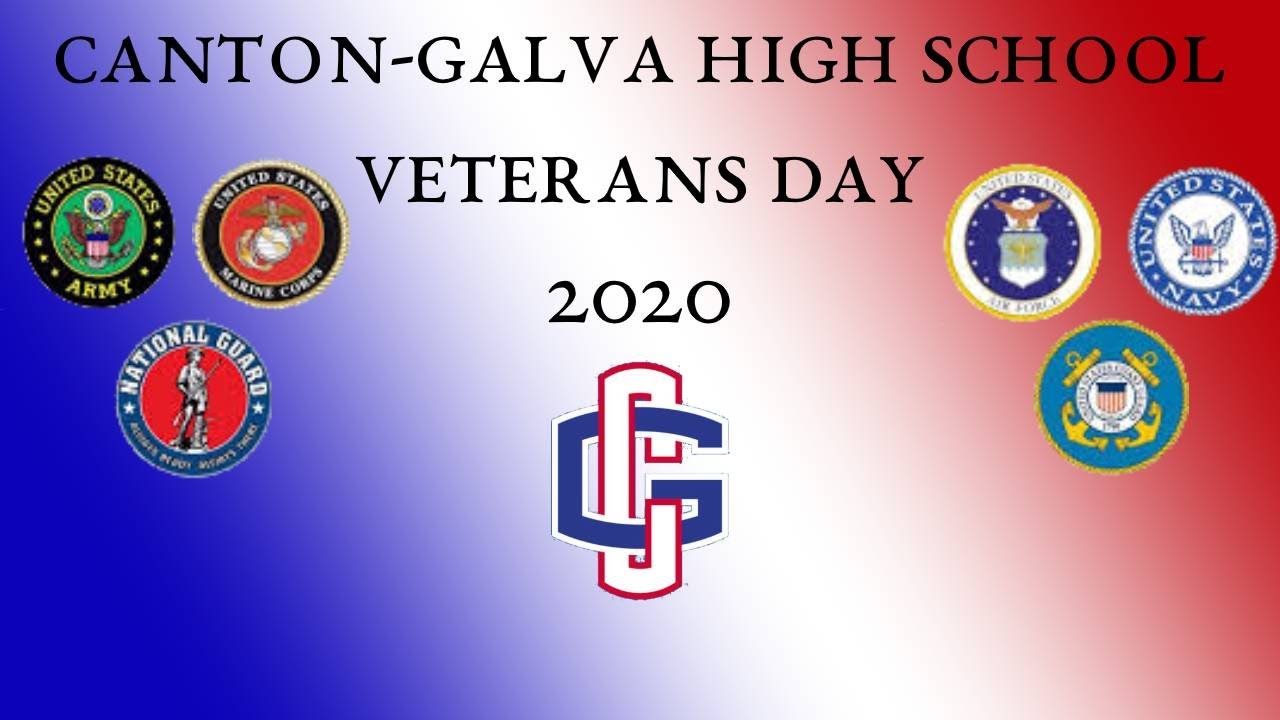 CantonGalva High School Veterans Day 2020 YouTube