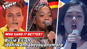 Who sang Billie Eilish' "idontwannabeyouanymore" better? | The Voice Kids