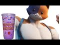 Meowselas trys the grimace shake