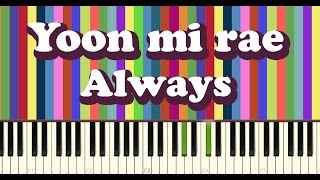 Video thumbnail of "윤미래(yoon mi rae) - Always piano cover 태양의후예 OST"