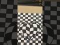 How to Draw a 3D Heart Checkerboard #3drawing #drawing #3dheart #shorts #easydrawing #shortsfeed