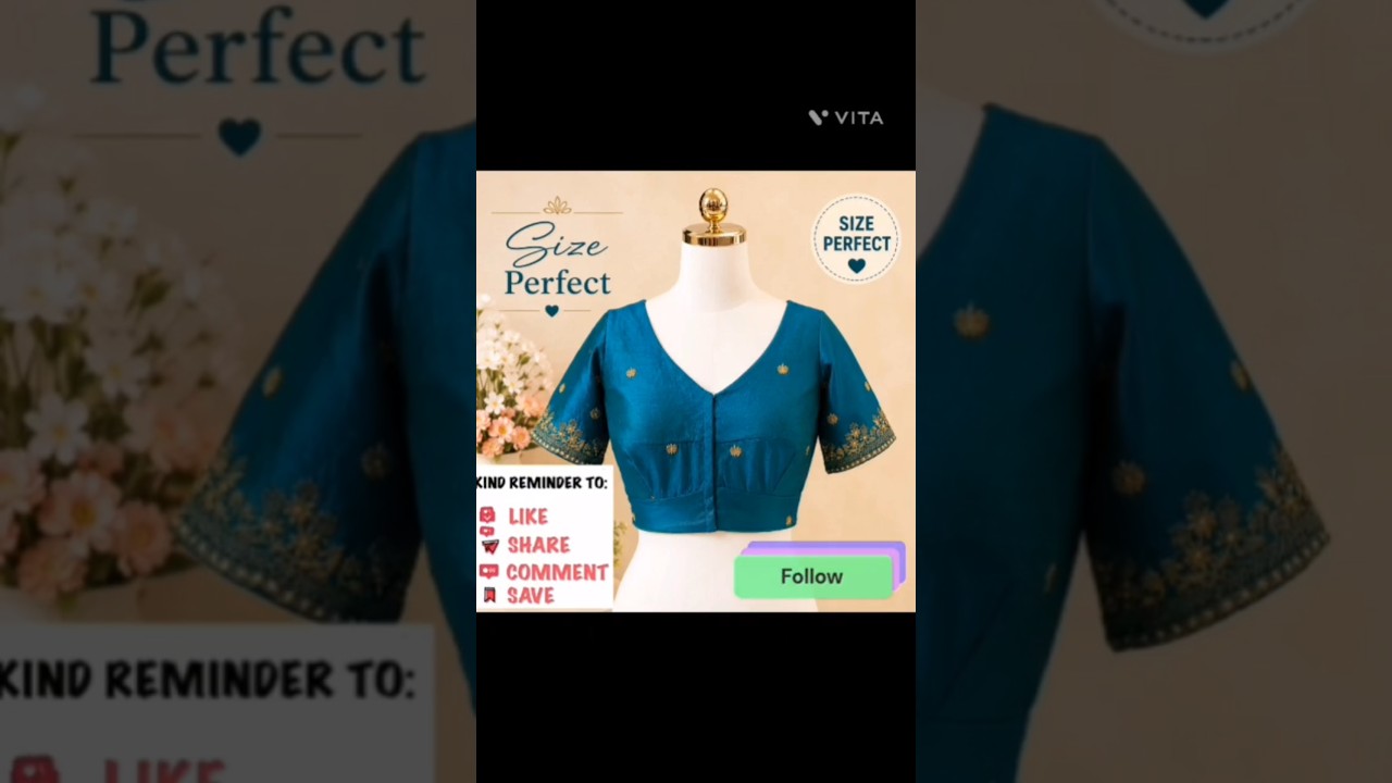 Do you want to learn a 4-dart blouse pattern in ISL? #viral #ytshorts #trendingshorts #blouse #saree