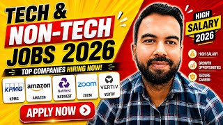 Tech And Non-Tech Jobs 2026 | Freshers Jobs 2026 | Complete Details