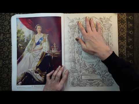 ASMR | Queen Elizabeth II Coronation - Platinum Jubilee - Whispered Show & Tell - Vintage Book