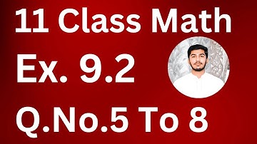 11Th Class Math Chapter 9 || Exercise 9.2 || Question no 5 to 8 Long || Fundamentals Of Trigonometry