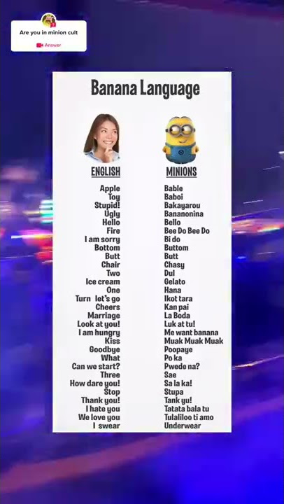 minion translator🟡 #shorts #minions