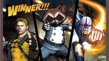 ULTIMATE MARVEL VS. CAPCOM 3 Rocket Raccoon,Chris Redfield,Nova Requested Gameplay
