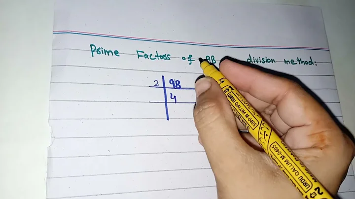 prime factors of 98 by division method