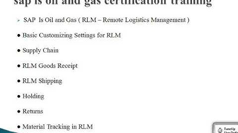 sap is oil and gas certification training