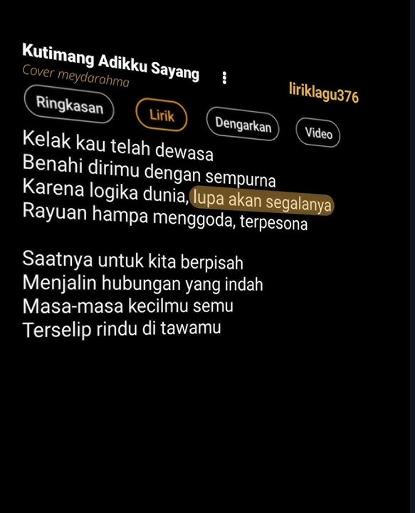 Kutimang Adikku Sayang|| Cover Meydarahma #lyrics #lirikvidio #liriklagu @meydarahmaofficial