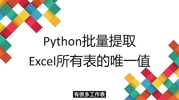 12 Python提取Excel所有表唯一值