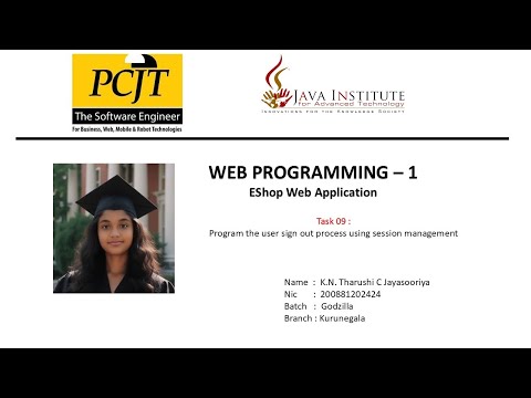 Task 09 | EShop Project | Web Programming 01 | Java Institute