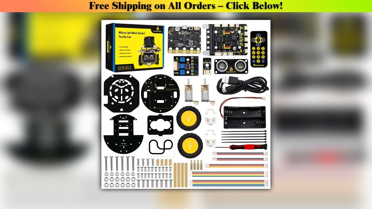 Keyestudio Micro:Bit V2 Mini Smart Turtle Robot Car Kit For BBC Micro Bit Robot STEM Programming