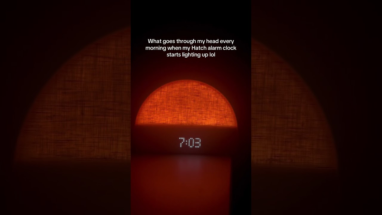 I love my Hatch alarm clock! It has a light that gradually gets brighter to wake you up. 