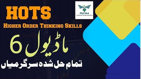 HOTS MODULE 6 Complete Solution | Higher order Thinking skills | School Activities and Warmers 