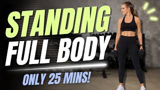 Full Body Standing Dumbbell Workout | Upper, Lower & Core (No Mat, All Standing!)