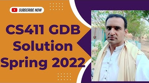 CS411 GDB Solution Spring 2022