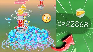 OMG🤯 high cp legendary spawns from lure module in pokemon go.