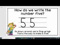 How to write the number 5