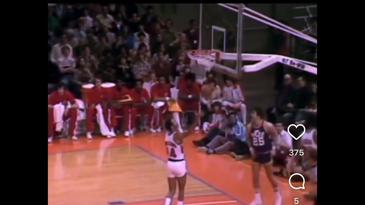 PISTOL PETE one handed under hand full court fast break dime.  