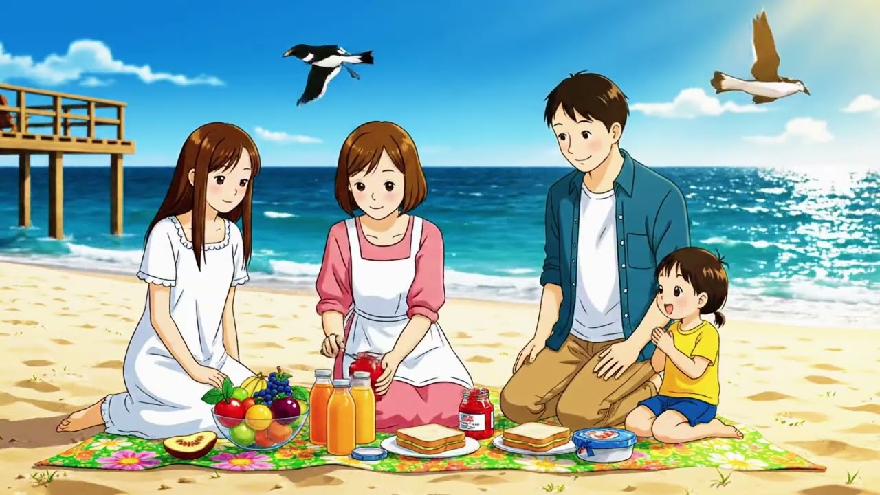 Rainy Day in Our Mobile Home Cozy Moments Together  ジブリ風モバイルホームでの雨の日：心地よいひととき