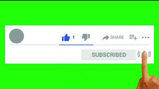 YouTube Subscribe Button Green Screen Effect | Like &amp; Bell Icon Animation