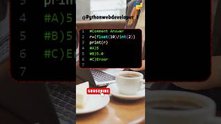 Python MCQ ❓ |Comment Answer ❓ | #shorts #short #trending #python #programming #ytshorts #viralvideo