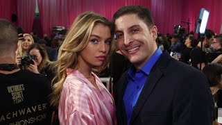 Stella Maxwell Backstage at the Victoria's Secret Fashion Show with Arthur Kade