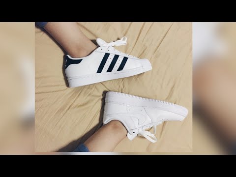 uniek Zich voorstellen Alexander Graham Bell Adidas Superstar Vs Nike Air Force 1 Best Fitting (Adidas 10/Nike 7) -  YouTube
