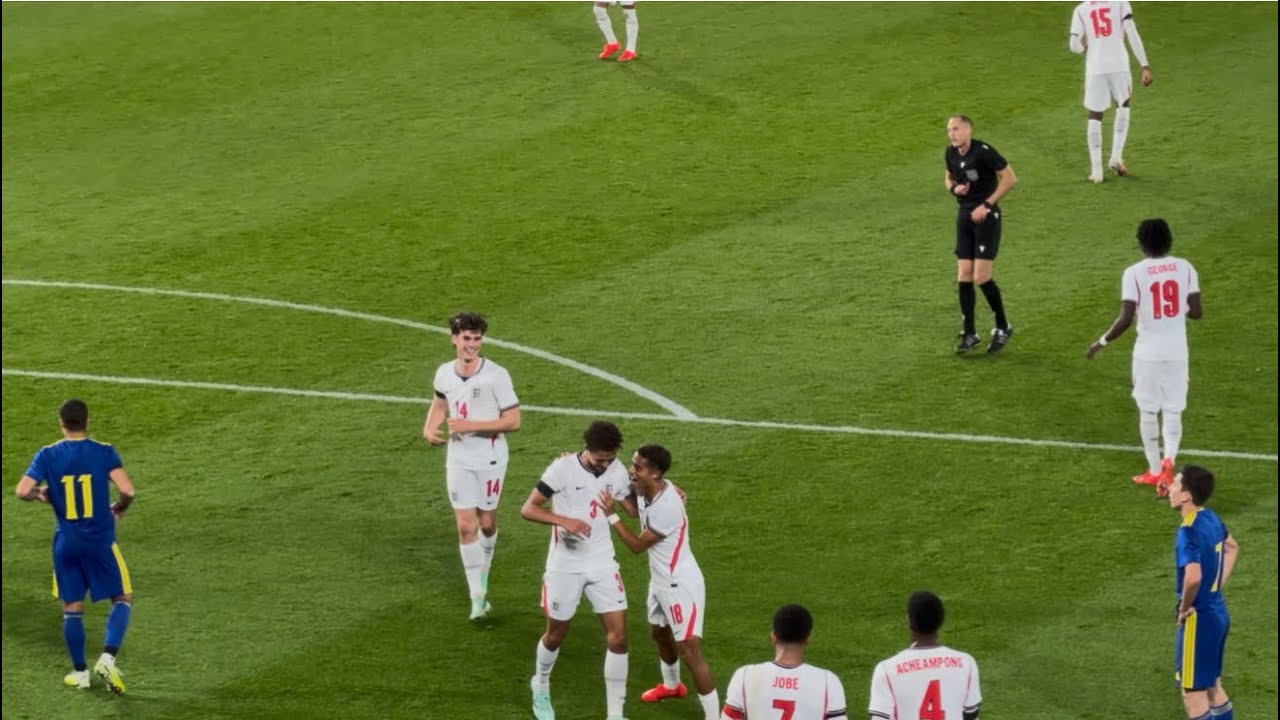 Euro 2027 u21’s qualifier England u21’s vs Kazakhstan u21’s Max Alleyne’s goal 4-2 25/9/26