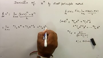 Derivative of x power n by first principle  method