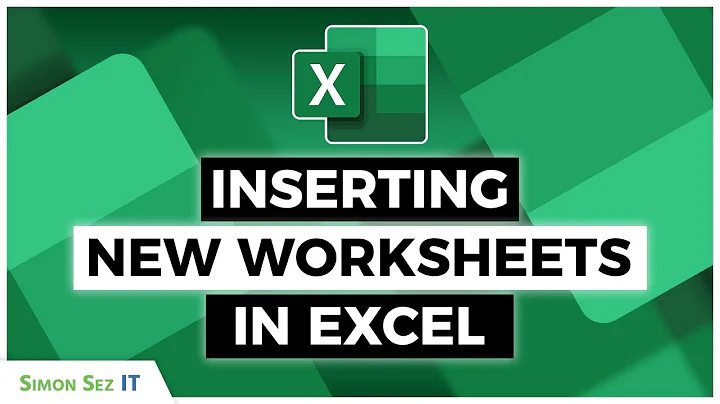 Inserting a New Worksheet in Microsoft Excel