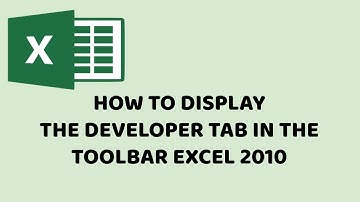 Excel 2010 : Display the Developer Tab in The Toolbar | Show the Developer Tab | Tutorial In Hindi