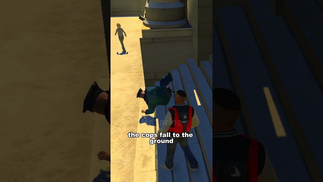 IF YOU PARACHUTE ONTO A COP IN GTA GAMES