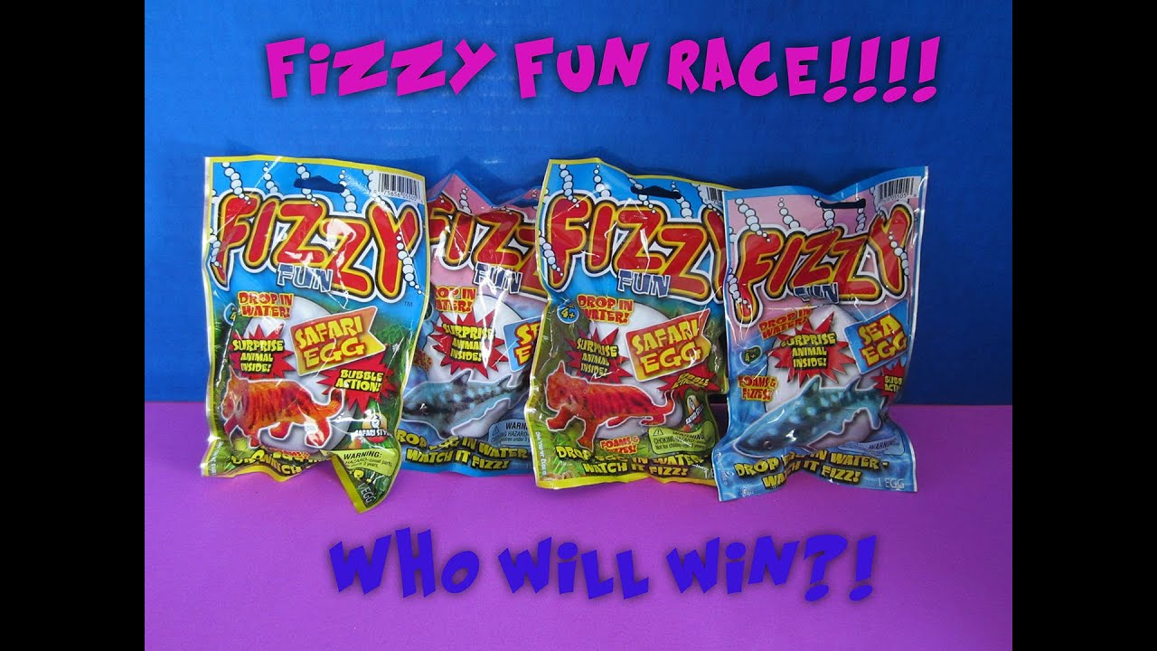 Fizzy Fun Egg Race - Surprise Eggs Blind Bags - YouTube