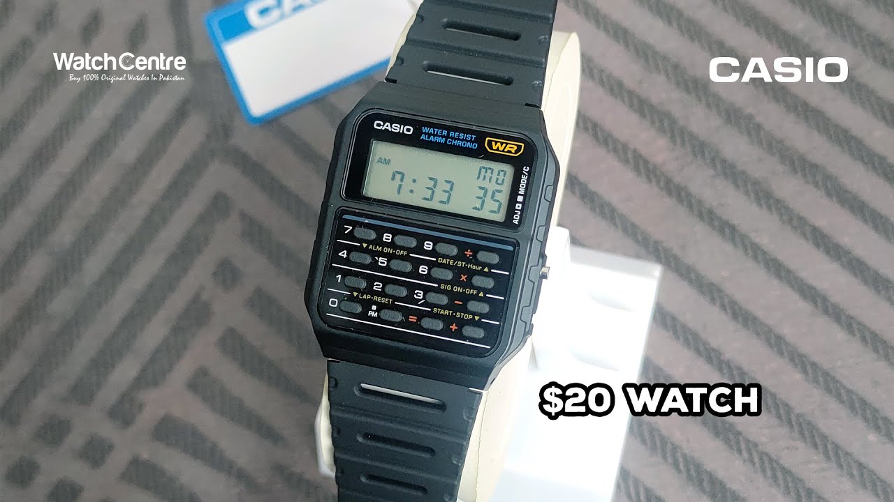  Casio Men's Vintage CA-53W-1CR Calculator Watch : Casio:  Clothing, Shoes & Jewelry