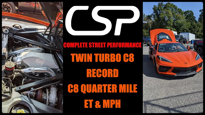 Twin Turbo C8 Corvette Runs Record 10.3 In The 1/4 Mile with stock clutch, cats and catback!