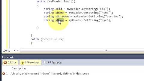 C# Tutorial 11 Database values in textbox if select Combobox