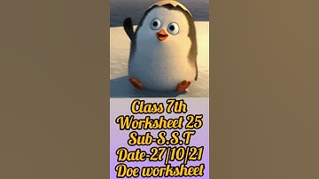 class 7th sst worksheet 25 date (27/10/21) || class 7 worksheet 25 social science #shorts