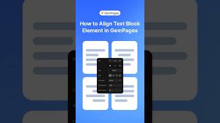 How to Align TextBlock Element with GemPages