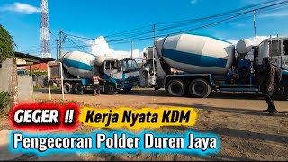 PENGECORAN POLDER DUREN JAYA‼️Pria Ini Angkat Pipa Besi 50 Kg Dari Bawah Sendirian