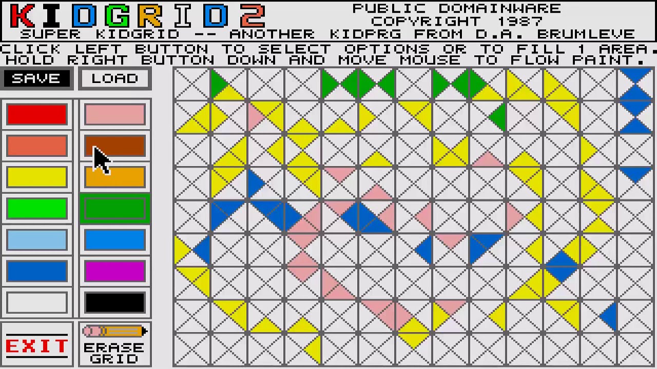 ATARI ST KID GRID II 2 PAINT kidgrid ii brumleve dorothy EDUCATIONAL ...