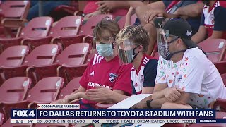 For the first time since march, fc dallas played at toyota stadium
with fans in stands. boo players kneeling during national anthem
sup...
