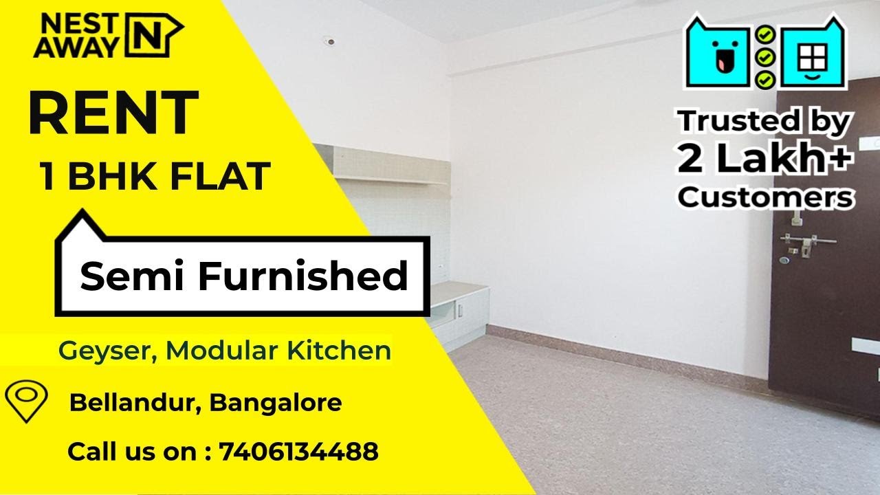 1 BHK Flat for rent in Bellandur, Bangalore 7406134488 YouTube