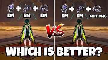 Nefer Crit Damage Circlet vs EM Circlet - DMG Showcase! | Genshin Impact