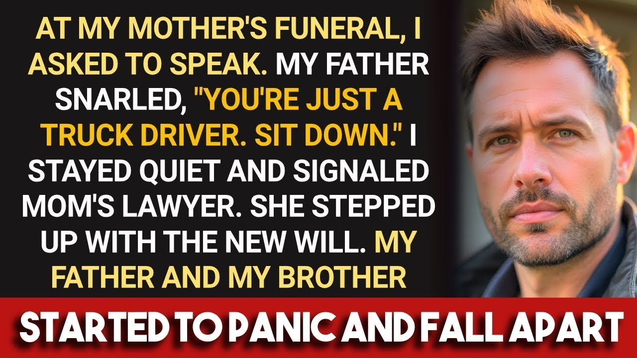 Truck driver son exposes NEW WILL at MOTHER'S FUNER@L, leaving FATHER and BROTHER in SHOCK...