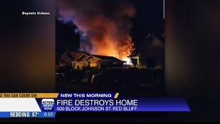 Firefighters contain overnight house fire in Red Bluff