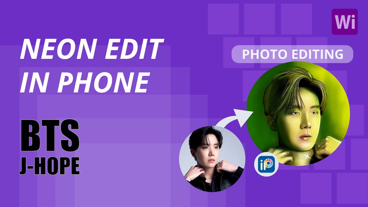 J Hope NEON EDIT /BTS J hope Photo Edit / IbisPaintX Edit Tutorial /How ...
